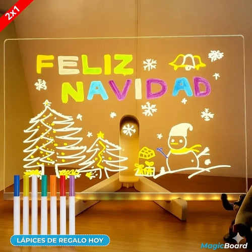G - Pizarra Con luz + Lapices - Magik